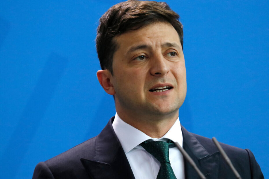 Zelensky durante un incontro